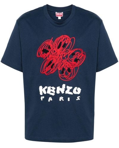 KENZO Drawn Varsity Tシャツ - ブルー