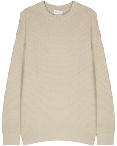 Calvin Klein ハニカムニット セーター - ナチュラル