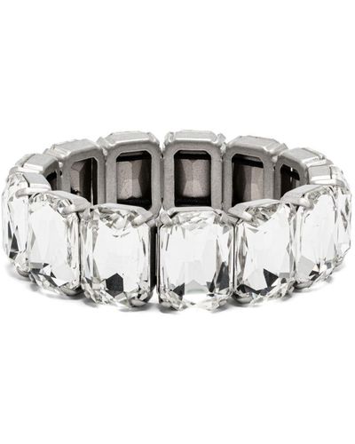 Forte Forte Crystal-embellished Elastic Bracelet - White