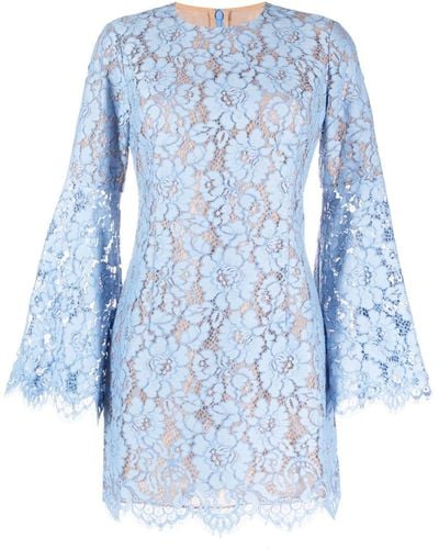 Michael Kors Floral Corded-lace Minidress - Blue