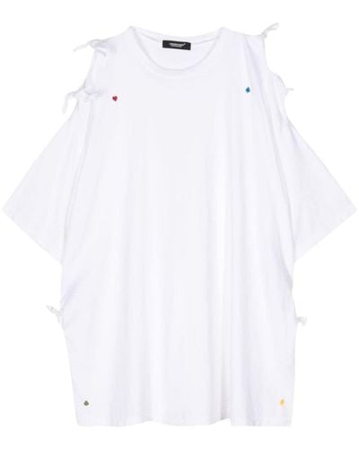 Undercover T-Shirt mit Knotendetail - Weiß