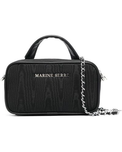 Marine Serre Bolso shopper Madame Moire mini - Negro