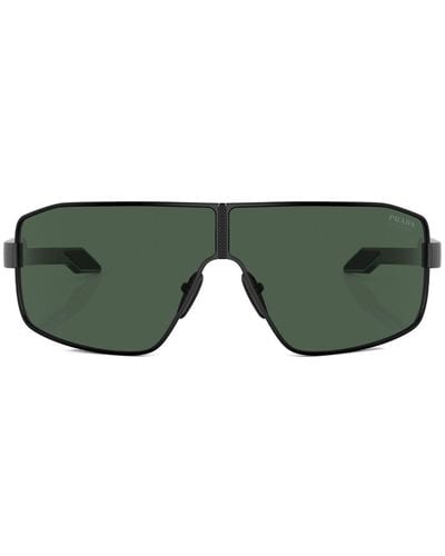 Prada Linea Rossa Gafas de sol con montura oversize - Verde