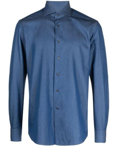 Corneliani Camisa vaquera de manga larga - Azul