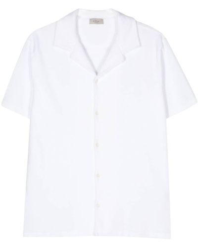 Altea Chemise en coton à fini éponge - Blanc