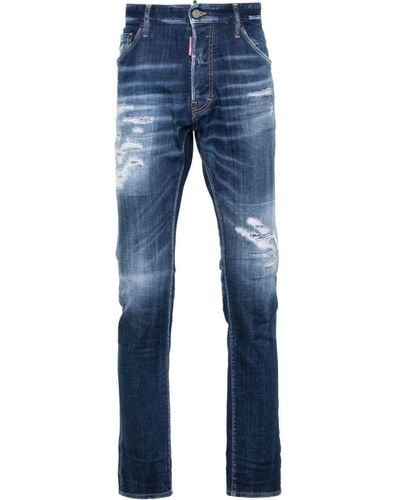 DSquared² Halbhohe Cool Guy Slim-Fit-Jeans - Blau