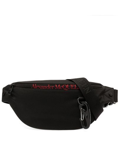 Alexander McQueen Harness Logo-print Belt Bag - Black