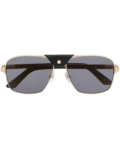 Cartier Gafas de sol con montura estilo piloto - Negro