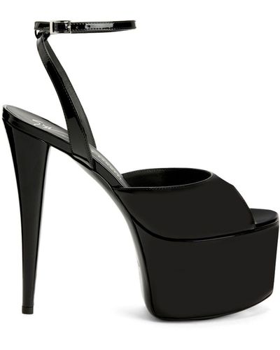 Giuseppe Zanotti Gz Aida Sandalen Met Plateauzool - Zwart