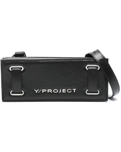 Y. Project Logo-lettering Cross Body Bag - Black