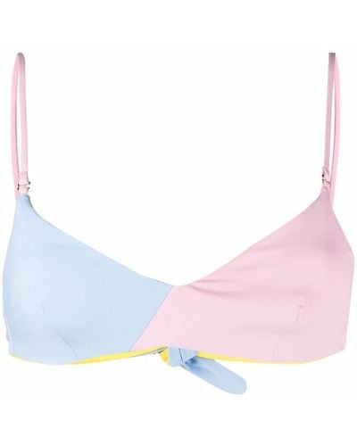 Mc2 Saint Barth Top bikini con design color-block Maya - Rosa