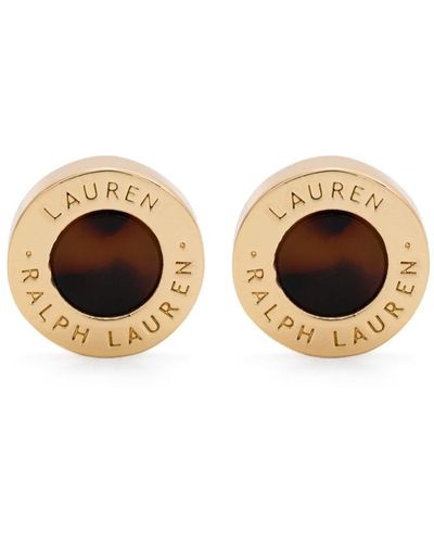 Lauren by Ralph Lauren Tortoiseshell-effect Stud Earrings - Metallic