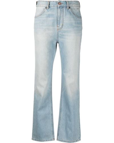 Victoria Beckham Mid-rise Light-wash Flared Jeans - Blue