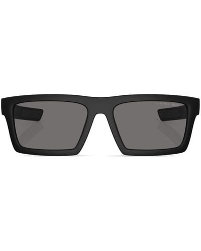 Prada Linea Rossa Ps 02zsu Square-frame Sunglasses - Black