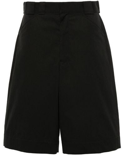 Lemaire Knee-length Cotton Shorts - Black