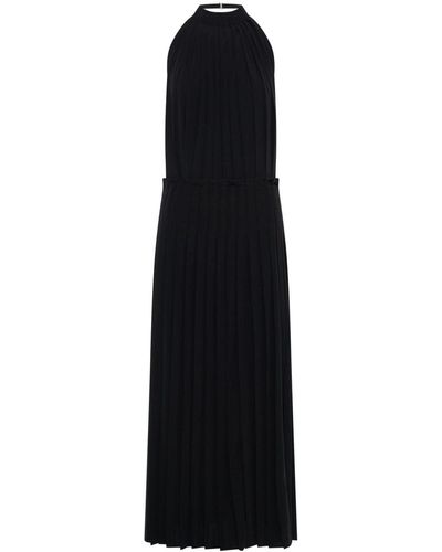 Dion Lee Open-back Pleated Maxi Dress - Black