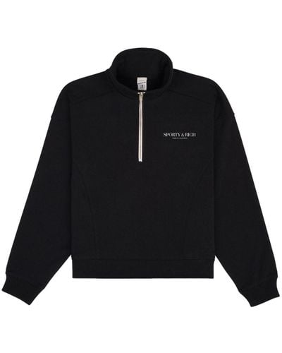 Sporty & Rich Made In California Logo-print Sweater - Black