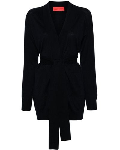 Wild Cashmere Belted Knit Cardi-coat - Black