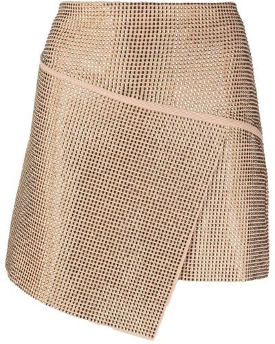 ANDREADAMO Studded Wrap-around Skirt - Natural
