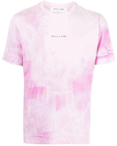 1017 ALYX 9SM T-Shirt mit Batikmuster - Pink