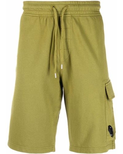 C.P. Company Pantalones cortos de deporte con detalle Lens - Verde