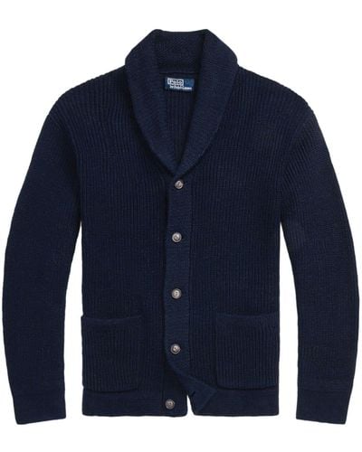 Polo Ralph Lauren Cardigan en lin mélangé - Bleu