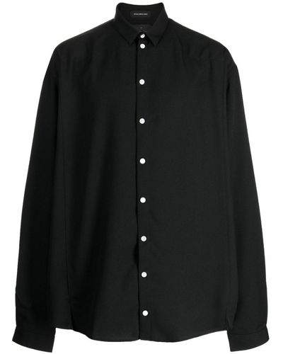 Nicolas Andreas Taralis Long-sleeve Cotton Shirt - Black