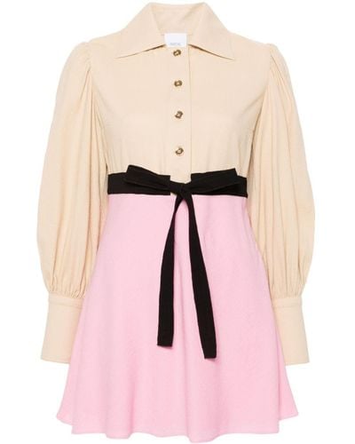 Patou Two-tone Shirt Dress - Pink