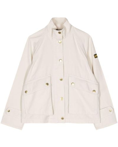 Barbour Logo-patch Military Jacket - Natural