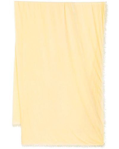 Faliero Sarti Frayed-edge Modal-blend Scarf - Yellow