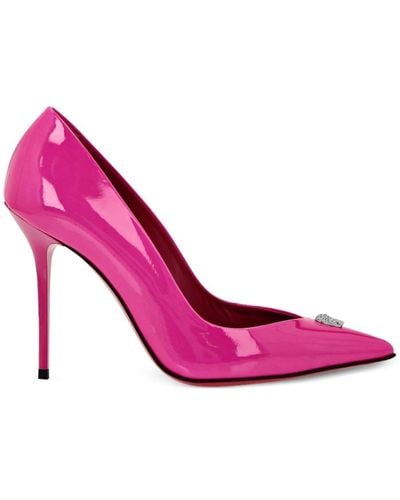 Philipp Plein Pointed-toe Leather Pumps - Pink