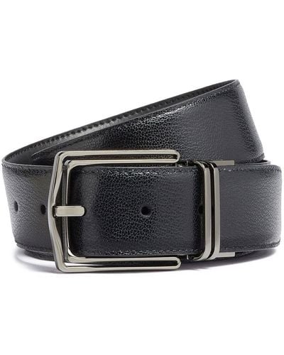 ZEGNA Reversible Leather Belt - Blue