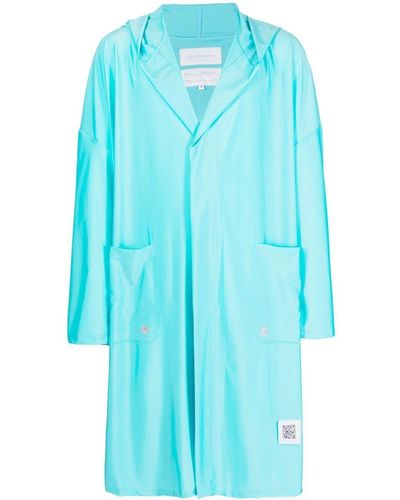 Fumito Ganryu Single-breasted Rain Coat - Blue