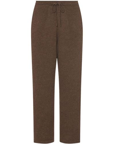 Rosetta Getty X Violet Getty Knitted Track Trousers - Brown