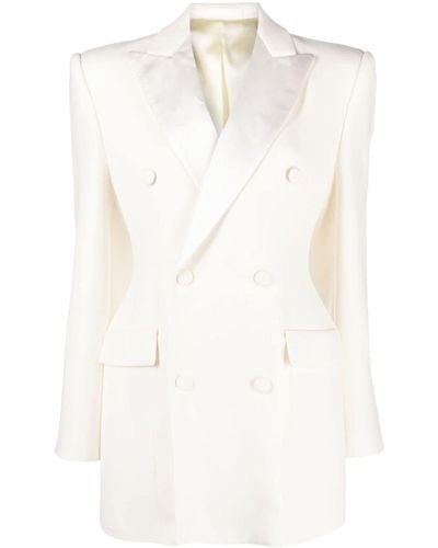 Wardrobe NYC Robe courte à boutonnière croisée - Blanc