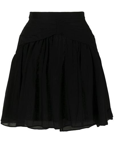 N°21 シャーリング スカート - ブラック