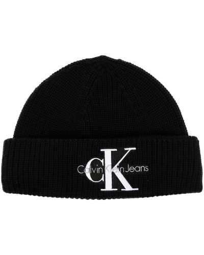 Calvin Klein Mütze mit Logo-Print - Schwarz