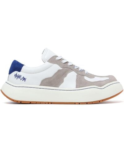 Adererror Panelled Leather Sneakers - White
