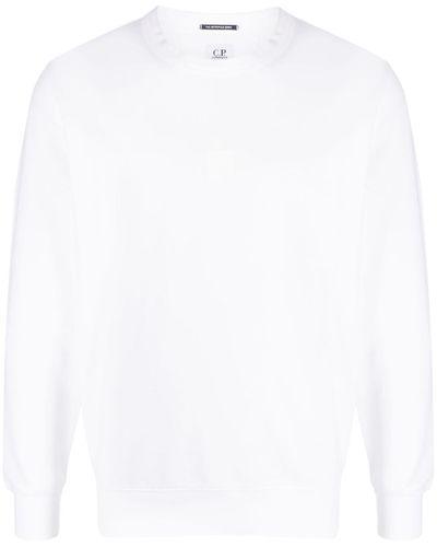 C.P. Company Sweater Met Logopatch - Wit
