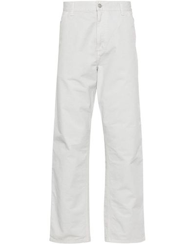 Carhartt Pantaloni Single Knee dritti - Bianco