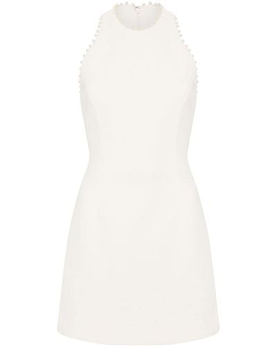Rebecca Vallance Therese Pearl-embellished Bow Mini Dress - White