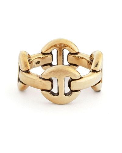 Hoorsenbuhs 18kt Yellow Gold Quad Link Ring - Metallic