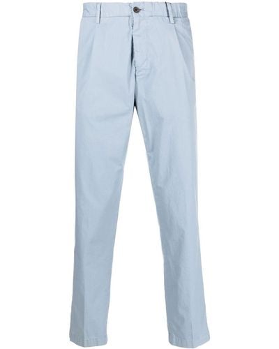 Corneliani Elasticated-waistband Chino Pants - Blue