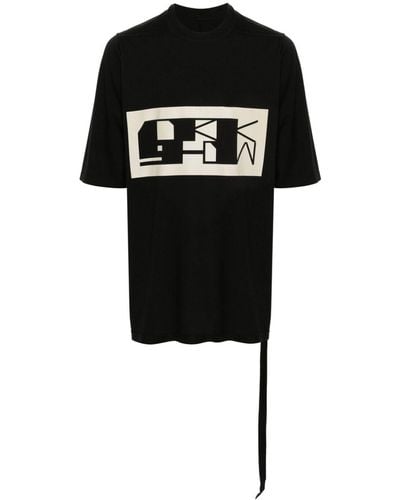 Rick Owens T-shirt Jumbo con stampa - Nero