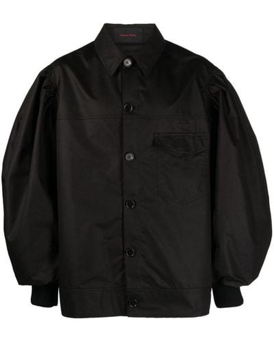 Simone Rocha Workwear Puff-sleeved Bomber Jacket - Black