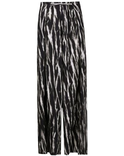 UMA | Raquel Davidowicz Graphic-print Wide-leg Trousers - Black