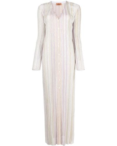 Missoni Sequin-embellished Striped Maxi Dress - White
