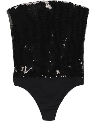 Alexandre Vauthier Sequin-embellished Strapless Bodysuit - Black