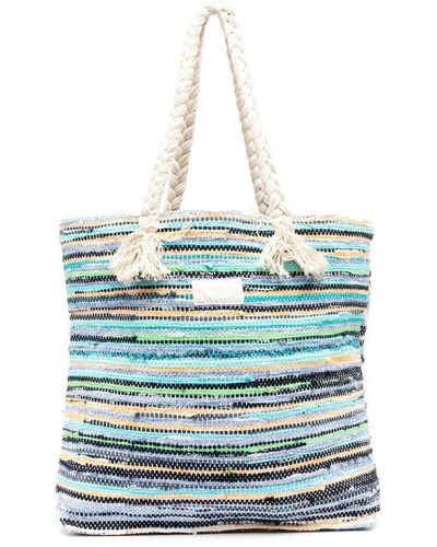 Vilebrequin Woven Rope-detail Tote - Blue