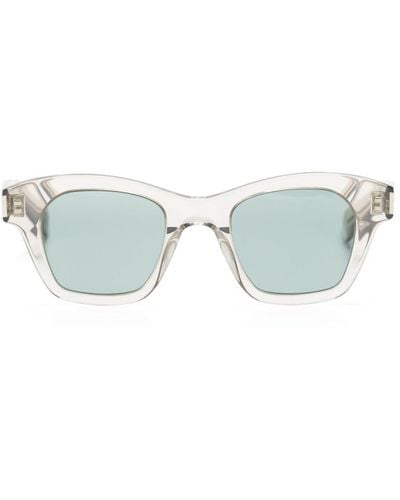 Saint Laurent 592 Square-frame Tinted-lenses Sunglasses - Blue